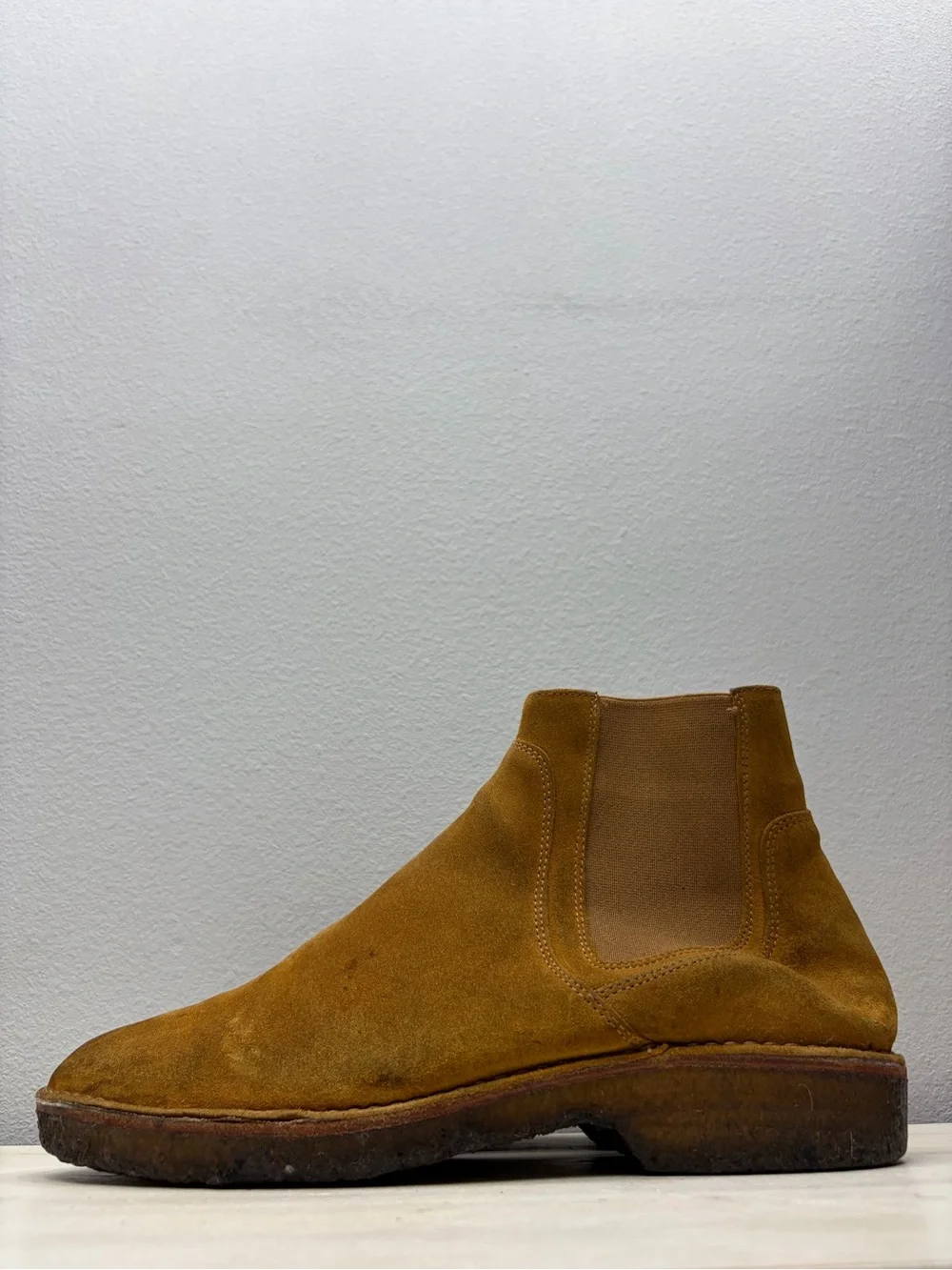A.P.C Brown Suede Theodore Chelsea Boots Size 48